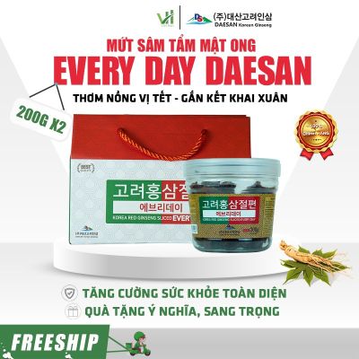 Mứt Sâm Tẩm Mật Ong Everyday Daesan – 200g x 2 hộp